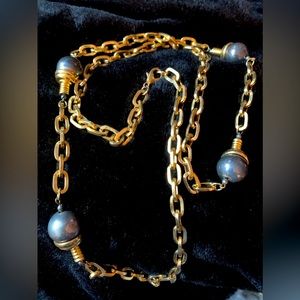 Vintage 36" chain link necklace.